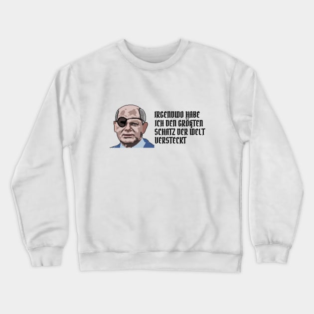 Olaf Scholz Augenklappe Meme Crewneck Sweatshirt by Deutsche Memes